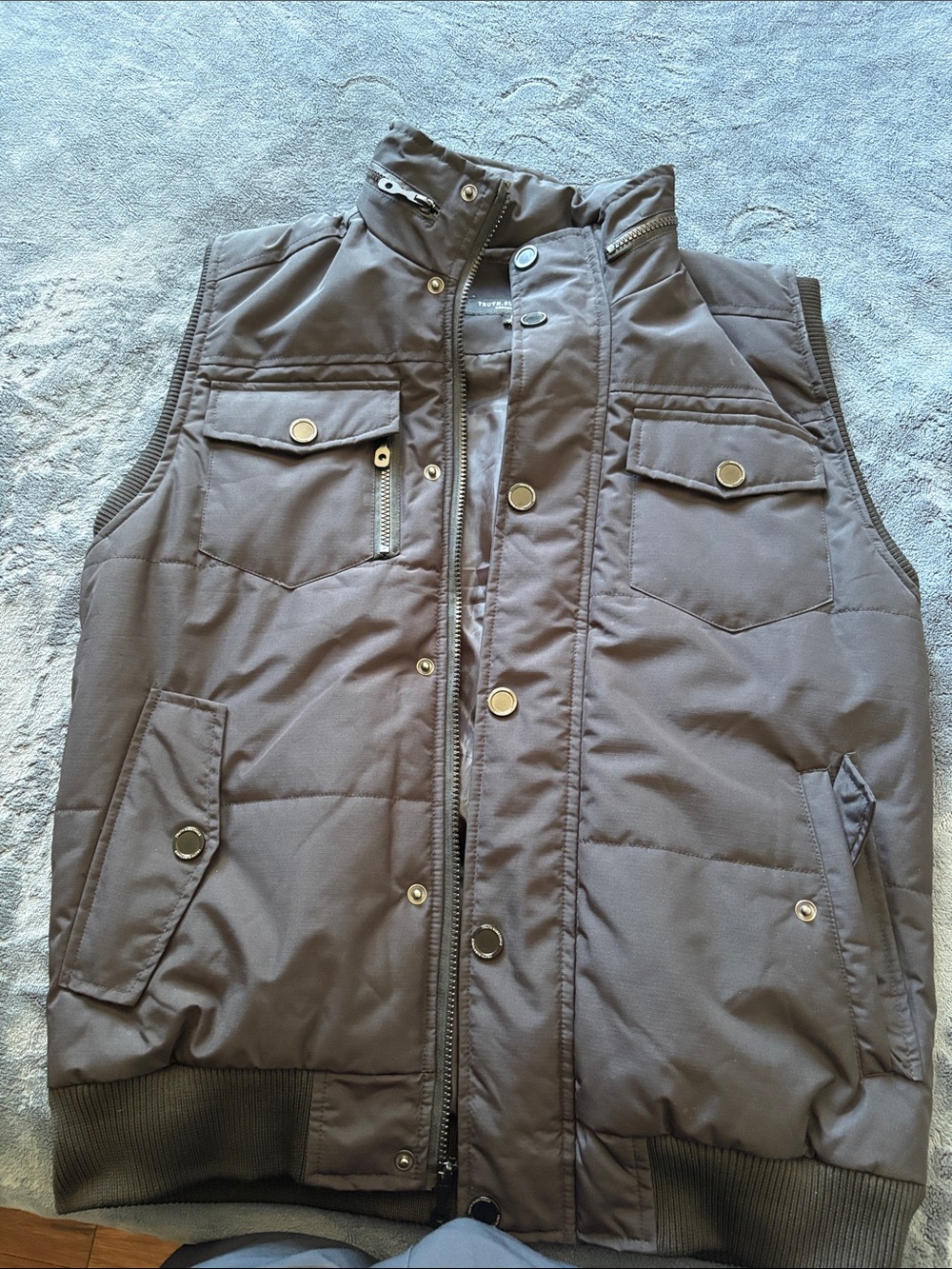 Men's Quilted Sleeveless Puffer Vest - Gray